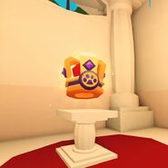 The Founder's Crown on the pedestal in the Vault.