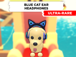 Blue Cat Ear Headphones Adopt Me Wiki Fandom - roblox purple cat headphones