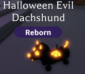 Neon Halloween Evil Dachshund (Rare)