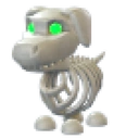 Perro esqueleto blanco de Halloween