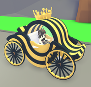 A player riding the Royal Carriage.