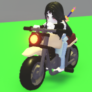 A player riding the Motorbike.