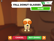 The Fall Donut Glasses on a Dog.