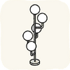 Lounge Lamps ModernSilverLamp.png