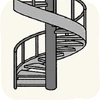 Lounge Stairs GraySpiralStair.png