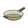 Kitchen Items Khaki Iron Pan.png