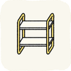 Bedroom Nightstands GoldenShelfUnit.png