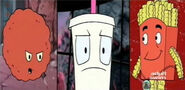 The original looks for Meatwad, Master Shake and Frylock.