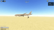 Plane in the sky close look