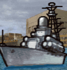 A gunboat in Advance Wars : Days Of Ruin