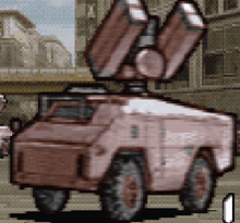 An Anti-Air Missile Launcher in Advance Wars : Days Of Ruin