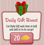 Daily gift boost gold upgrade