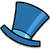 Blue Suede Top Hat