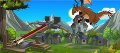 Flying over Battleon