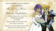 The wedding's invitation card.