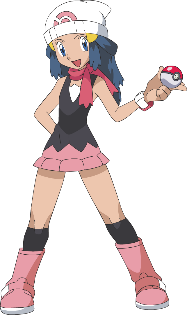 transparent Png Of Dawn And Ash - Anime Pokemon Diamond And Pearl