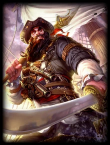 T Poseidon Pirate Card