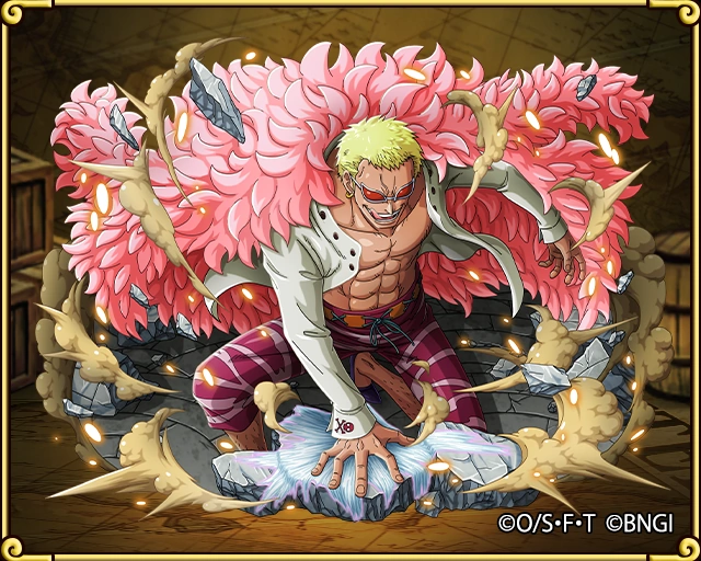 doflamingo in among us trash can be like