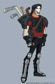 Casey’s Black Hockey Armour for battle 