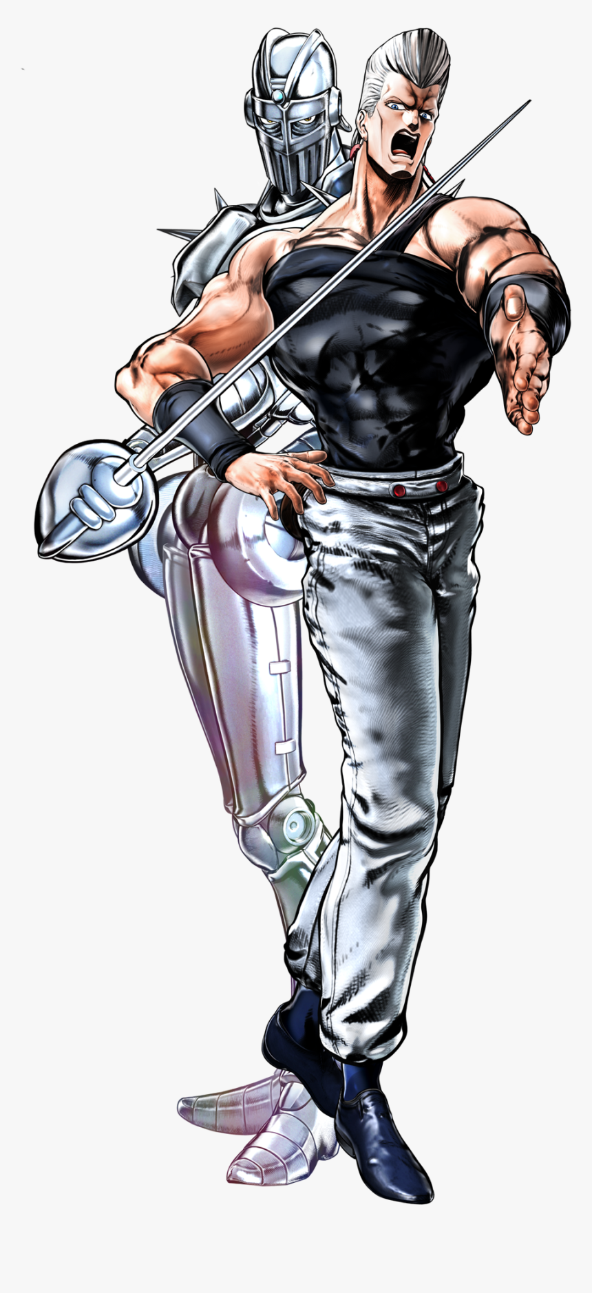 Polnareff with stand Silver Chariot  Jojo's bizarre adventure, Jojo  bizzare adventure, Jojo's bizarre adventure anime