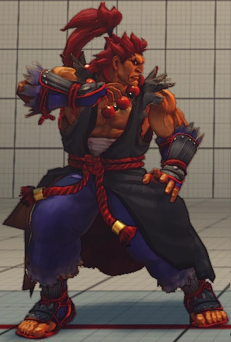 Concept artwork for Akuma's new alternative costume in Super