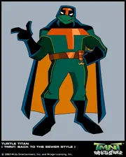Mikey’s hero identity The Turtle Titan