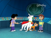 Andrea with Kevin Streaky and Krypto