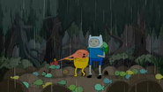 S4 E23 Jake being squirted by frog person