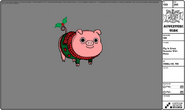 Modelsheet Pig in Xmas Sweater with Rims