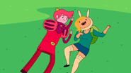 S3e9 Fionna and Gumball lying on grass