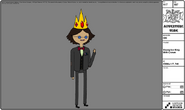 Modelsheet Young Ice King with Crown