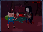 Finn and Marceline singing in Nightosphere