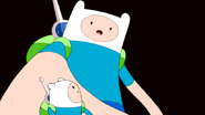 S6e28 Finn running on his own arm