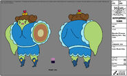 Modelsheet musclesprincessmissingarm - daycolor