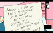 Marceline scopre la lettera di scuse rivolta a lei da Simon