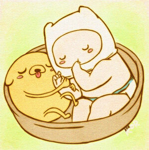 Baby finn and jake from adventure time by xxlostxkittenxx-d4r7sk1