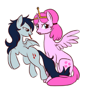 66124 - Adventure Time Alicorn artist-lulubell lesbian Marceline ponified Princess Bubblegum shipping