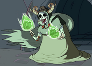 Lich while he is using his magical powers