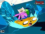 Finn in Jake raft