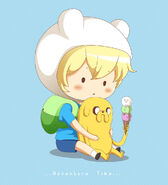 Chibi finn and jake drawn on mouse by antares star xd-d4xxais