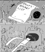 Billy's Bucket List title card concepts and rough design by Michael DeForge