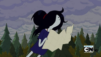 Marceline in "Five More Short Graybles" looking for Wizard Bill's music shop