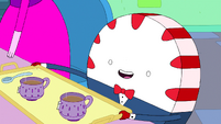 S6e15 Peppermint Butler serves tea