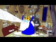 Ice king barfing ice in the treehouse in the episode: HITMAN