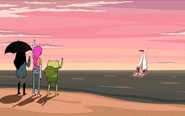 Fern with Princess Bubblegum and Marceline waving goodbye