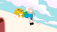 S6e3 Finn and Jake eating candy wall