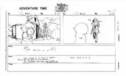 A panel from the storyboard which suggests that the flashback was not Simon and Marceline's first time meeting.