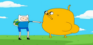 Finn and Jake distracting the wand