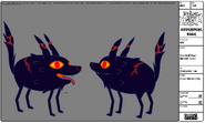 Modelsheet Fire Wolf Pup - Special Color 1