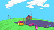 the picnic scenery without finn, jake and princess bubble gum